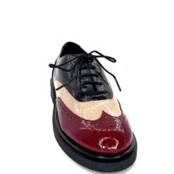 Masculin|Lacets<Dansi Lacets 6804 Vernis Crème Bordeaux Noir
