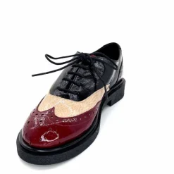 Masculin|Lacets<Dansi Lacets 6804 Vernis Crème Bordeaux Noir