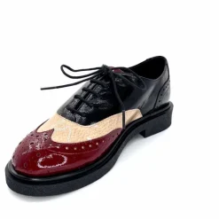 Masculin|Lacets<Dansi Lacets 6804 Vernis Crème Bordeaux Noir