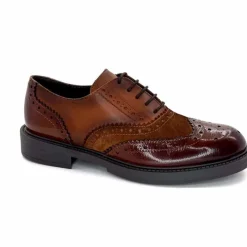 Masculin|Elégant<Ivoire0104a Lacets Richelieu Ivoire A54190 Cuir Marron