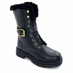 Neige|Montagne<gemilli sarl - hooper Mi-Bottes Fourrées Hooper Shoes Lazlo Cuir Noir