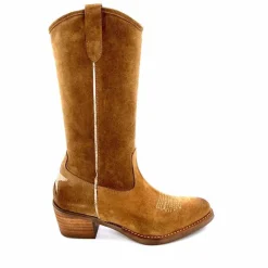Mi-bottes|Bottes<MKD Mi-Bottes Giany Daim Olio Tan