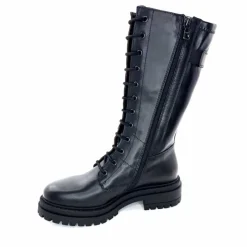 Rock|Mi-bottes<Nero Giardini Mi-Bottes Rangers Lacées Zip Néro Giardini 1411840 D100 Cuir Noir