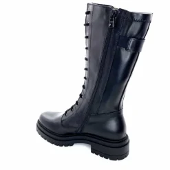 Rock|Mi-bottes<Nero Giardini Mi-Bottes Rangers Lacées Zip Néro Giardini 1411840 D100 Cuir Noir