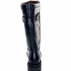 Rock|Mi-bottes<Nero Giardini Mi-Bottes Rangers Lacées Zip Néro Giardini 1411840 D100 Cuir Noir