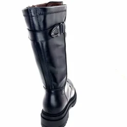 Rock|Mi-bottes<Nero Giardini Mi-Bottes Rangers Lacées Zip Néro Giardini 1411840 D100 Cuir Noir