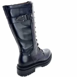 Rock|Mi-bottes<Nero Giardini Mi-Bottes Rangers Lacées Zip Néro Giardini 1411840 D100 Cuir Noir