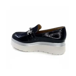 Décontracté|Mocassins<Ivoire0130a Mocassins à Plateforme Ivoire 2C5154 Vernis Bleu Marine
