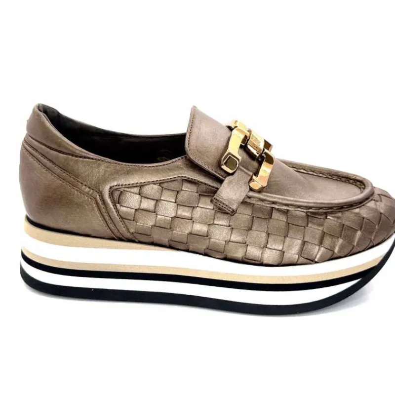 Sport Chic|Mocassins<Softwaves Mocassins à Plateforme 7.78.73 Cuir Bronze