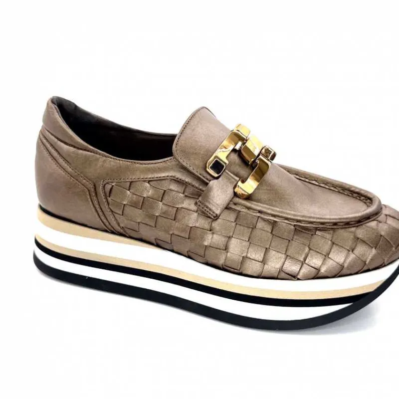 Sport Chic|Mocassins<Softwaves Mocassins à Plateforme 7.78.73 Cuir Bronze