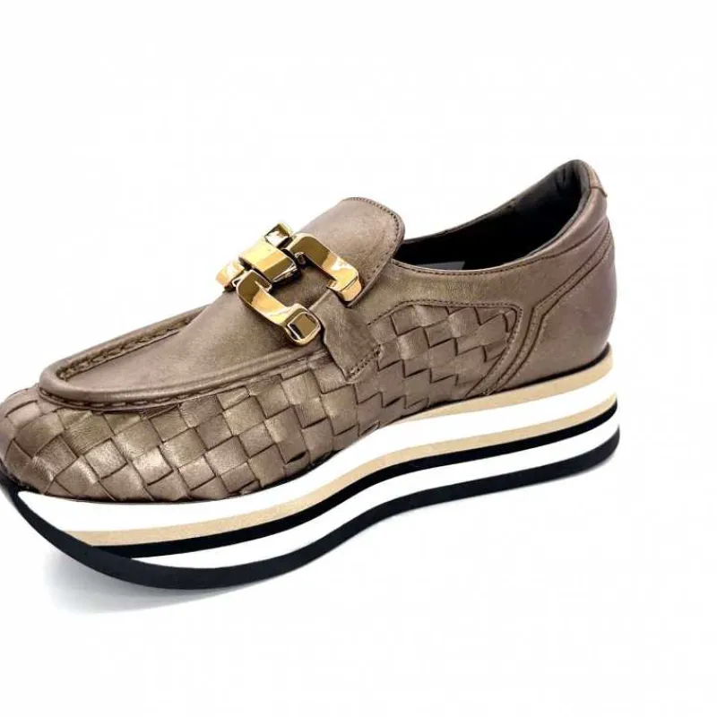 Sport Chic|Mocassins<Softwaves Mocassins à Plateforme 7.78.73 Cuir Bronze