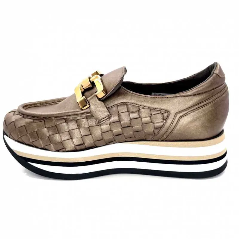 Sport Chic|Mocassins<Softwaves Mocassins à Plateforme 7.78.73 Cuir Bronze