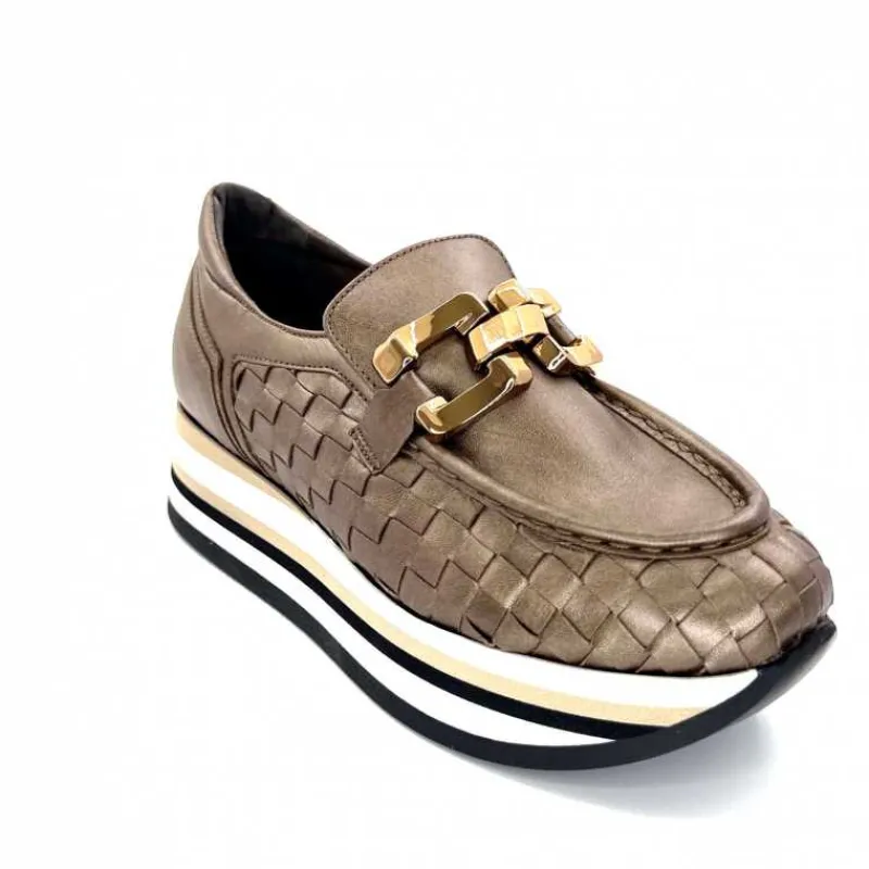 Sport Chic|Mocassins<Softwaves Mocassins à Plateforme 7.78.73 Cuir Bronze