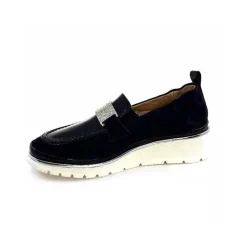 Décontracté|Compensées & Plateformes<XSA Mocassins à Plateforme 9977 Cuir Vernis Daim Bleu