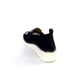 Décontracté|Compensées & Plateformes<XSA Mocassins à Plateforme 9977 Cuir Vernis Daim Bleu