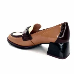 Elégant|Mocassins<Hispanitas Mocassins à Talon Chi 243550 Milan Cuir Vernis Almond Marron
