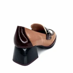 Elégant|Mocassins<Hispanitas Mocassins à Talon Chi 243550 Milan Cuir Vernis Almond Marron