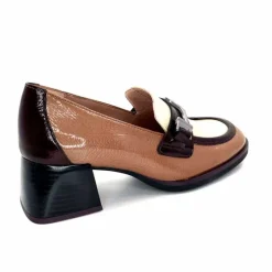 Elégant|Mocassins<Hispanitas Mocassins à Talon Chi 243550 Milan Cuir Vernis Almond Marron