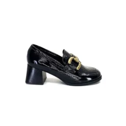 Masculin|Elégant<We Do Mocassins à Talon Ivoire 11301a Cuir Vernis Noir