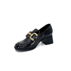 Masculin|Elégant<We Do Mocassins à Talon Ivoire 11301a Cuir Vernis Noir