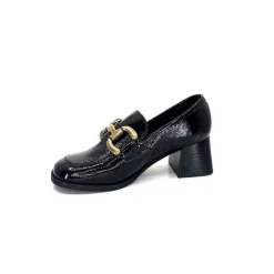 Masculin|Elégant<We Do Mocassins à Talon Ivoire 11301a Cuir Vernis Noir