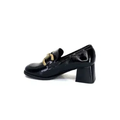 Masculin|Elégant<We Do Mocassins à Talon Ivoire 11301a Cuir Vernis Noir