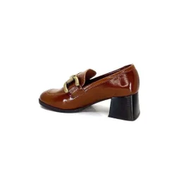 Masculin|Elégant<We Do Mocassins à Talon Ivoire 11301a Cuir Vernis Marron