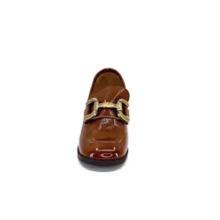 Masculin|Elégant<We Do Mocassins à Talon Ivoire 11301a Cuir Vernis Marron