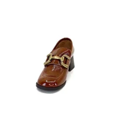 Masculin|Elégant<We Do Mocassins à Talon Ivoire 11301a Cuir Vernis Marron