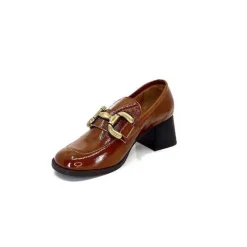 Masculin|Elégant<We Do Mocassins à Talon Ivoire 11301a Cuir Vernis Marron