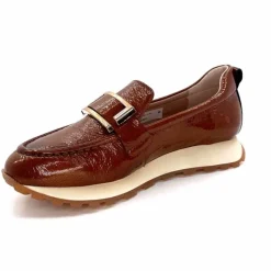 Sport Chic|Décontracté<Hispanitas Mocassins Baskets Hi 243621 Loira Cuir Vernis Cuero Marron