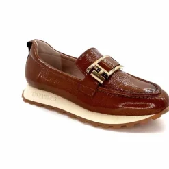 Sport Chic|Décontracté<Hispanitas Mocassins Baskets Hi 243621 Loira Cuir Vernis Cuero Marron