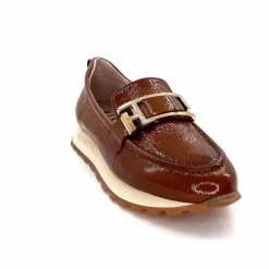 Sport Chic|Décontracté<Hispanitas Mocassins Baskets Hi 243621 Loira Cuir Vernis Cuero Marron