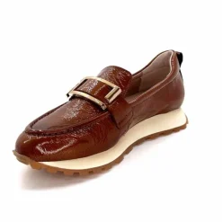 Sport Chic|Décontracté<Hispanitas Mocassins Baskets Hi 243621 Loira Cuir Vernis Cuero Marron