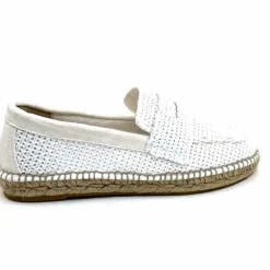 Vacances|Semelles Corde<Gaimo Mocassins Zona Textile Blanc