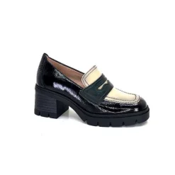 Masculin|Elégant<Hispanitas Mocassins Chi 232965 Everest Cuir Vernis Cuir Vert &amp; Beige Noir