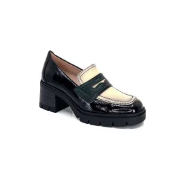 Masculin|Elégant<Hispanitas Mocassins Chi 232965 Everest Cuir Vernis Cuir Vert &amp; Beige Noir