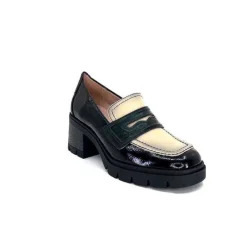 Masculin|Elégant<Hispanitas Mocassins Chi 232965 Everest Cuir Vernis Cuir Vert &amp; Beige Noir