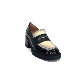 Masculin|Elégant<Hispanitas Mocassins Chi 232965 Everest Cuir Vernis Cuir Vert &amp; Beige Noir