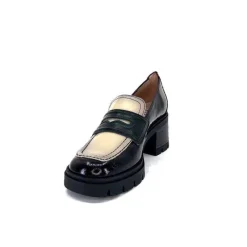 Masculin|Elégant<Hispanitas Mocassins Chi 232965 Everest Cuir Vernis Cuir Vert &amp; Beige Noir