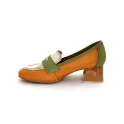 Masculin|Mocassins<Hispanitas Mocassins Chv 243277 Cuir Beige Vert Orange