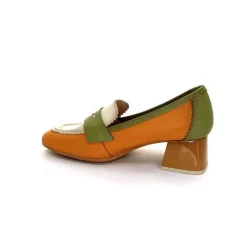 Masculin|Mocassins<Hispanitas Mocassins Chv 243277 Cuir Beige Vert Orange