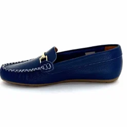Basic|Mocassins<Ivoire0209b Mocassins Ivoire 12052 Cuir Bleu