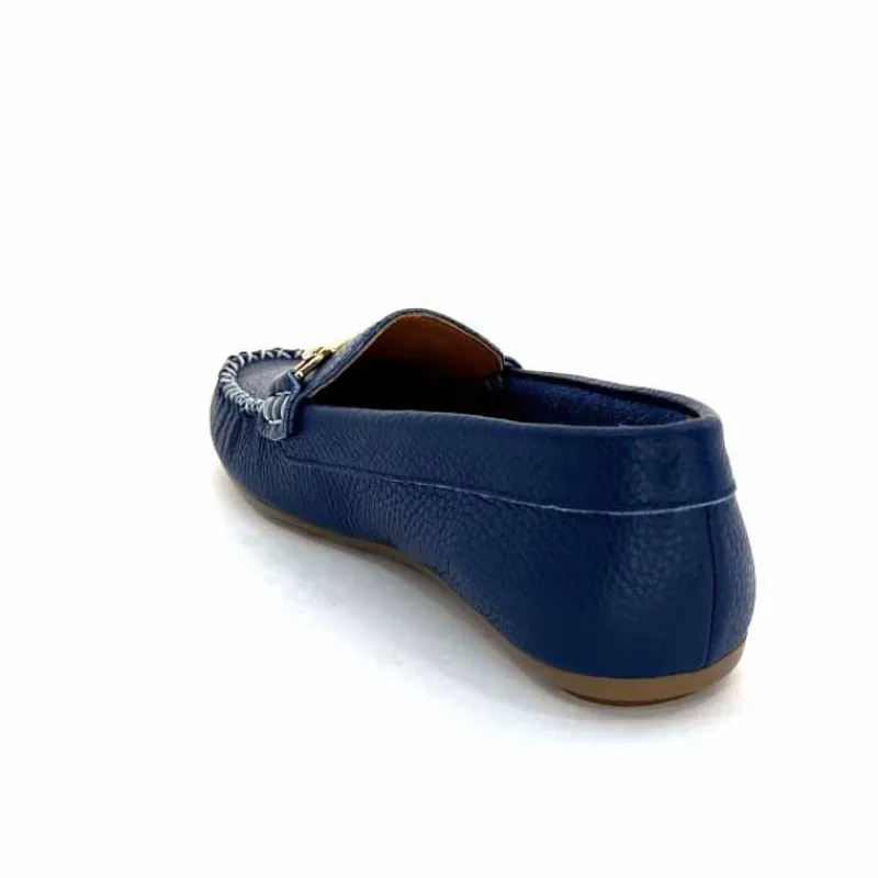 Basic|Mocassins<Ivoire0209b Mocassins Ivoire 12052 Cuir Bleu