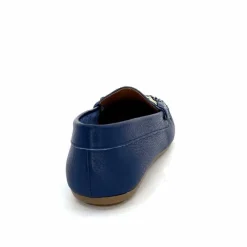 Basic|Mocassins<Ivoire0209b Mocassins Ivoire 12052 Cuir Bleu