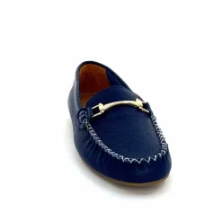 Basic|Mocassins<Ivoire0209b Mocassins Ivoire 12052 Cuir Bleu