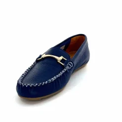 Basic|Mocassins<Ivoire0209b Mocassins Ivoire 12052 Cuir Bleu