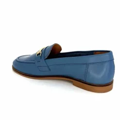 Féminin|Mocassins<Ivoire0209b Mocassins Ivoire 12646 Cuir Jeans Bleu