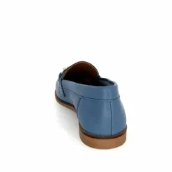 Féminin|Mocassins<Ivoire0209b Mocassins Ivoire 12646 Cuir Jeans Bleu