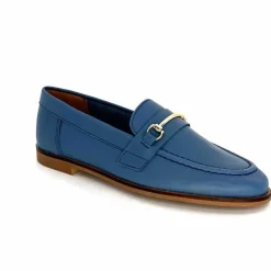 Féminin|Mocassins<Ivoire0209b Mocassins Ivoire 12646 Cuir Jeans Bleu